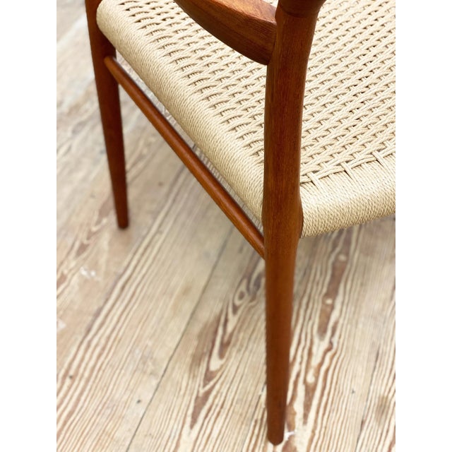 Mid-Century Danish Teak Model 56 Armrest Chair with Braid by Niels O. Møller for J.l. Moller, 1950s For Sale - Image 13 of 18