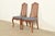Baker Furniture Style French Provincial Louis XV Carved Walnut and Cane Back Side Chairs or Dining Chairs, Pair For Sale - Image 14 of 14