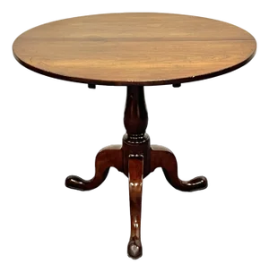 Antique 18th Century Queen Anne Tilt Top Tea Table