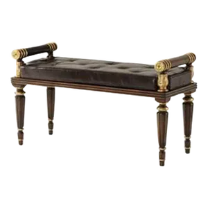 Regency Mahogany and Gilt Hall Bench