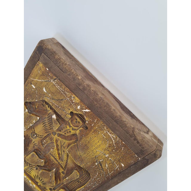 Wood Antique Wooden Relief of Horseman, 1890s For Sale - Image 7 of 10