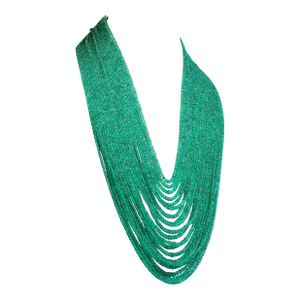Natural Zambian Emerald Beads in 20 lines