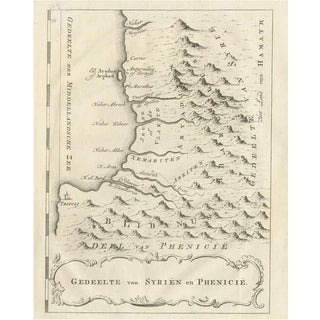 Dutch Map of Part of Syria and Phoenicia, 1773 For Sale