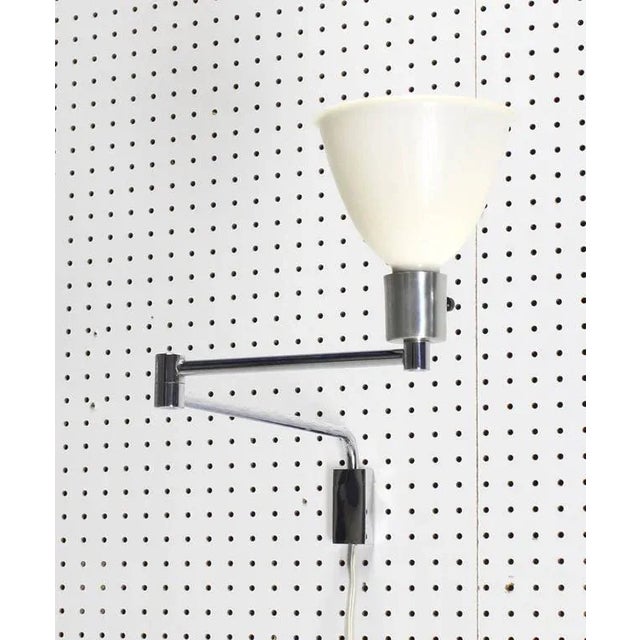 Mid Century Modern Adjustable Long Arm Chrome Sconces- a Pair For Sale - Image 4 of 8