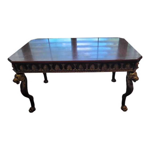 Mid 20th Century Vintage Lion Style Console Table/Desk For Sale
