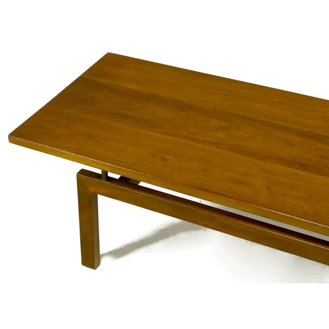 1950s Floating Top Walnut Coffee Table For Sale - Image 5 of 8