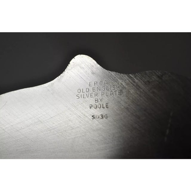 Vintage Epca Old English Silver Plate by Poole 5036 Cutlery Serving Platter Tray For Sale - Image 10 of 12