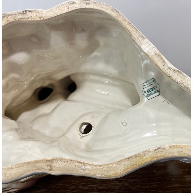 Large Sculptural Faience Fish by Hubert Bequet for Quaregnon, Belgium, 1960s For Sale - Image 9 of 12