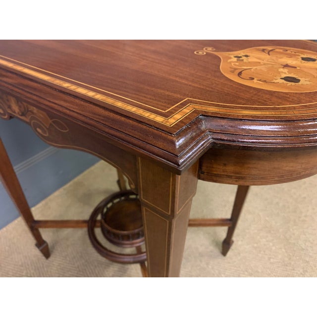 Wood Inlaid Mahogany Table, 1905 For Sale - Image 7 of 12