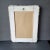 1950s Vintage 1950's Rectangular White Mid Century Modern Wicker Wall Mirror For Sale - Image 5 of 5