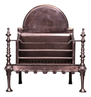 Polished Steel Fire Grate in the style of Queen Anne, 1900