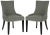 Brown 19''H Dining Chair With Silver Nailheads in Granite & Espresso - a Pair For Sale - Image 8 of 8