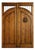 Handcrafted Solid Wood Rustic Exterior Double Door – Custom Mexican Design Made to Order For Sale