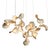 Dune 16 Cluster Chandelier with Shades in Gold Metallic Tone by Daniel Becker for Moss Objects For Sale