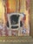 Mid-Century Modern Interior Painting With Black Chair For Sale - Image 3 of 3