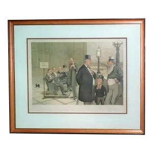 Framed Vanity Fair Print by Spy, 1893: "On the Terrace - a Political Spectacle"