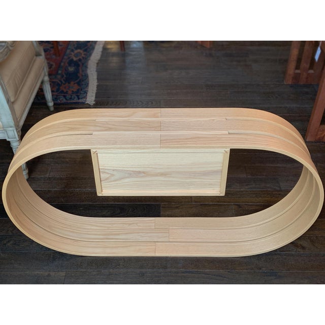 Bent Ash Wood Side Table With Single Drawer by Megan Remington For Sale In New York - Image 6 of 16