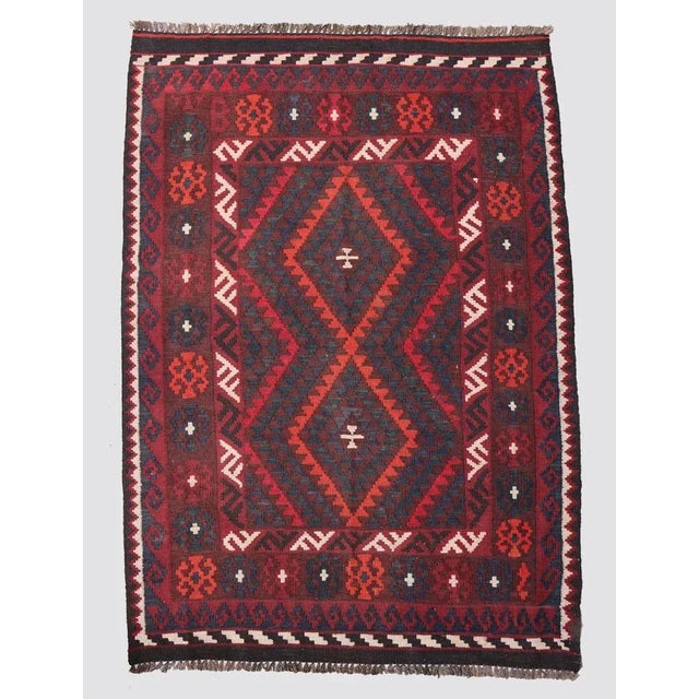 Vintage Handwoven Afghan Kilim Rug, 1980s For Sale - Image 11 of 11