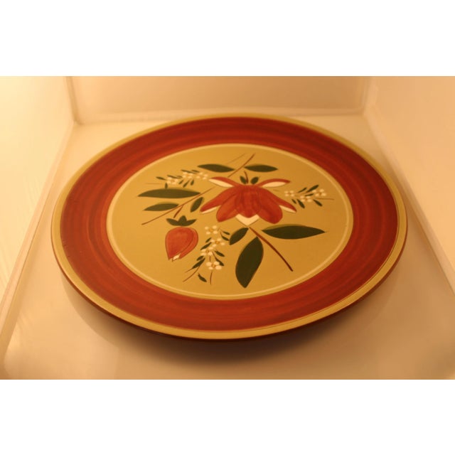 Stangl Mid Century Stangl Pottery Magnolia Pattern 14" Serving Platter For Sale - Image 4 of 8