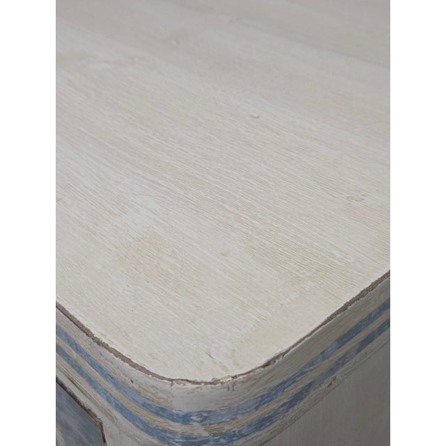 Antique English Pine Painted Dresser Chest of Drawers With Greek Key Motif For Sale - Image 11 of 13