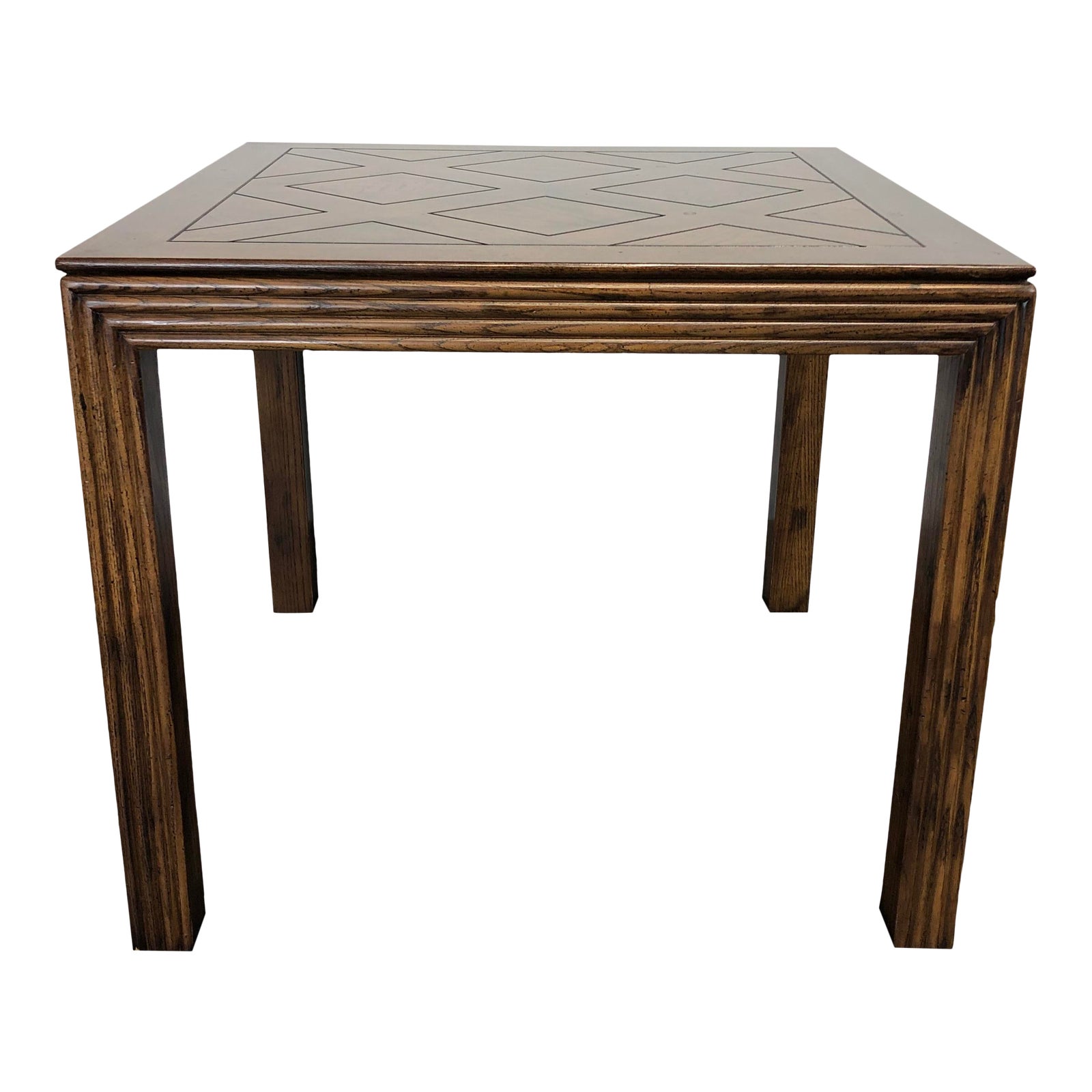 Henredon Artefacts Campaign Style Square Accent Table Chairish