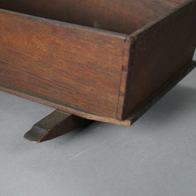 Mid 19th Century Antique Primitive Walnut Doll Cradle C1850 For Sale - Image 5 of 7