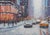 Impressionist Original Oil Painting on Canvas, Urban Snowscape by Sean Wu For Sale - Image 3 of 5