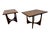 Mid-Century Modern Mid-Century Modern Broyhill Brasilia Square Walnut Side Tables - Set of 2 For Sale - Image 3 of 9
