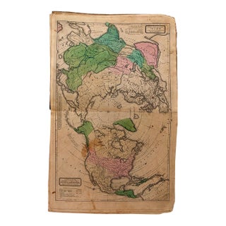 1831 Woodbridge Map of North America, Europe, Asia For Sale