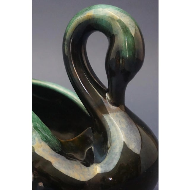 20th Century Ceramic Swan with a Metallic Luster by Gerard Danton of Aubusson, France For Sale - Image 18 of 18