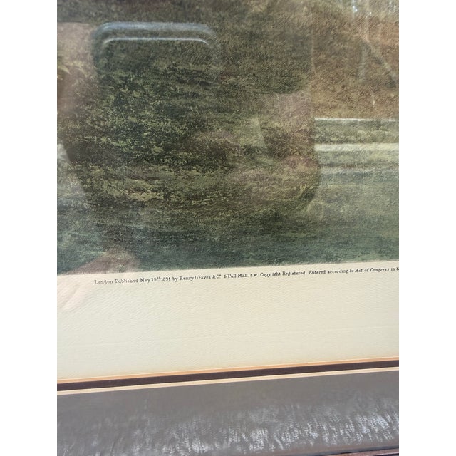 Late 19th Century Late 19th Century Douglas Adams "The Drive" Framed & Matted Hand Colored Art Print For Sale - Image 5 of 7
