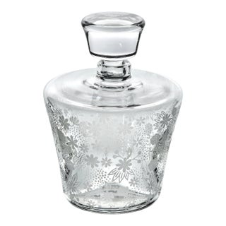 Signed Baccarat Millefleurs Crystal Flacon, Mid-Century French Vanity Bottle For Sale
