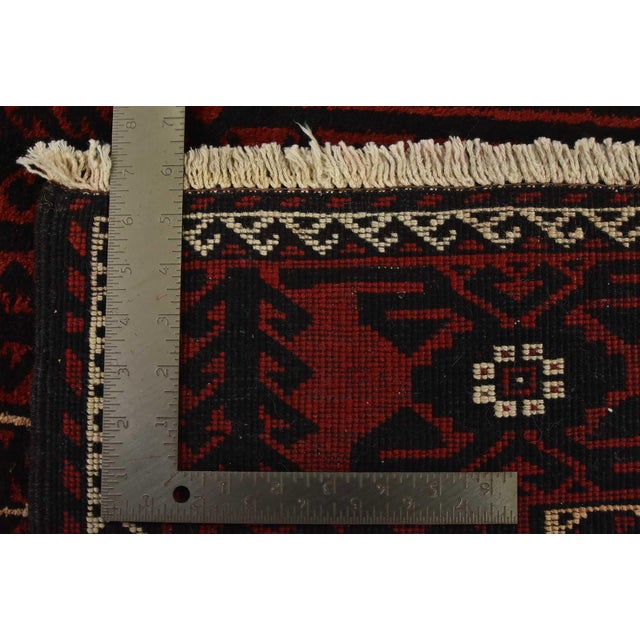 Baloch Rug 3’5” X 6’6” Beige Wool Vintage Tribal Hand-Knotted Oriental Carpet For Sale - Image 12 of 12