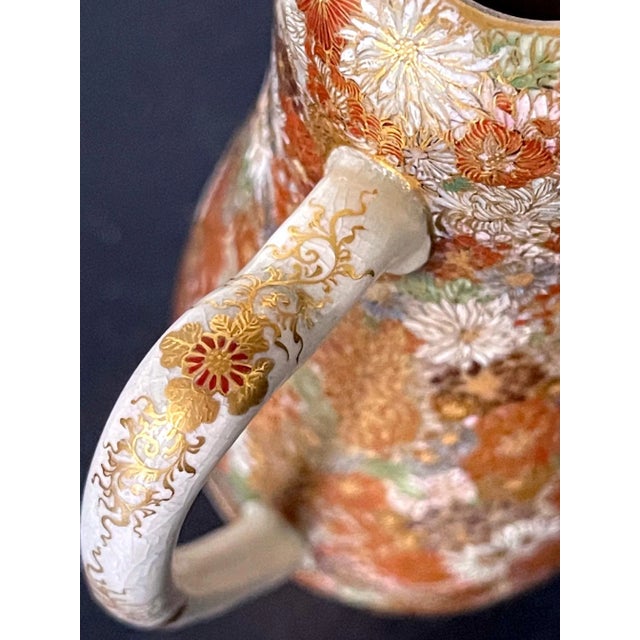 Early 20th Century Japanese Satsuma Ceramic Ewer Yabu Meizan For Sale - Image 5 of 13