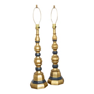 Vintage Large Statement Table Lamps, a Pair For Sale
