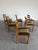 Wood Henning Kjaernulf Attrb Danish Oak Vintage Razor Blade Dining Chairs, Set of 6 For Sale - Image 7 of 12