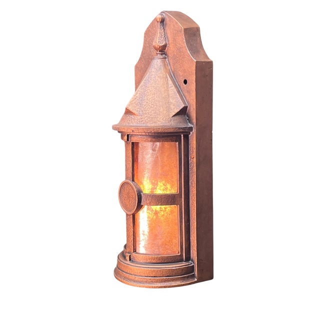 One of Three Storybook Style Exterior Sconces in Anitque Copper #2553 For Sale - Image 4 of 6