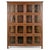 Brown Solid Wood Cabinet with 8 Glazed Compartments For Sale - Image 8 of 8