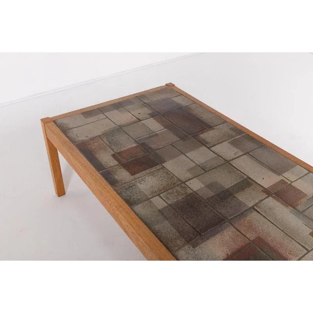 Ceramic Danish Modern Ceramic Top Coffee Table from Sallingboe For Sale - Image 7 of 9