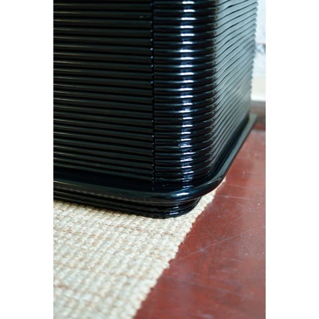 Large Black Lacquered Sideboard, 1980s For Sale - Image 10 of 11