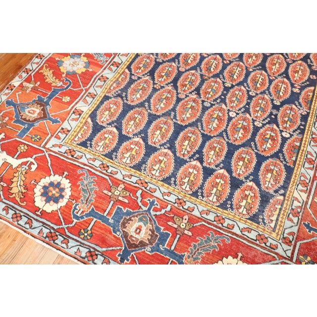 Antique Zabihi Collection Persian Serapi Heriz Rug - 7'10" x 9'10" For Sale - Image 4 of 9