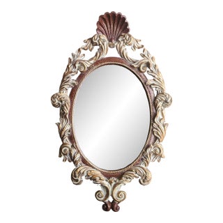 Ornate Rococo Baroque Rocaille Shell Wall Mirror For Sale
