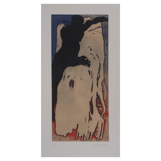 Yuk, Surrealist Figure (I Know She Is Going), 1991, Original Etching For Sale