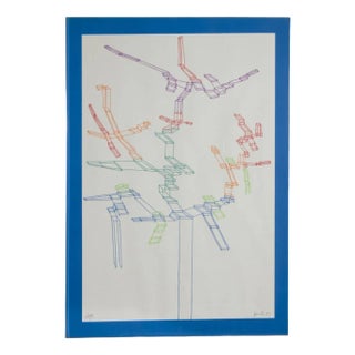 Achille Perilli, Systematic 1°, Lithograph, 1975 For Sale