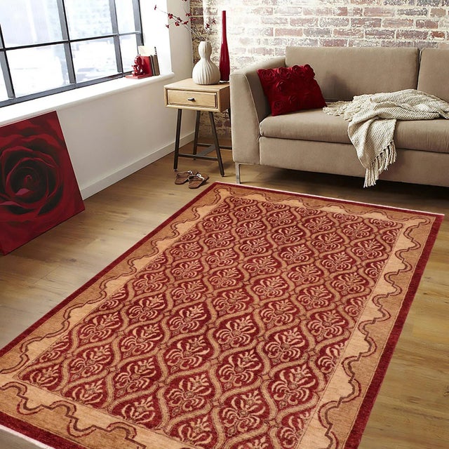 "Enhance the ambiance of your home with this magnificent Persian-influenced Turkish hand-knotted rug made by skilled...