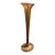 Antique 18" l.c. Tiffany Favrile Iridescent Trumpet Vase With Tiffany Furnaces Bronze Base For Sale