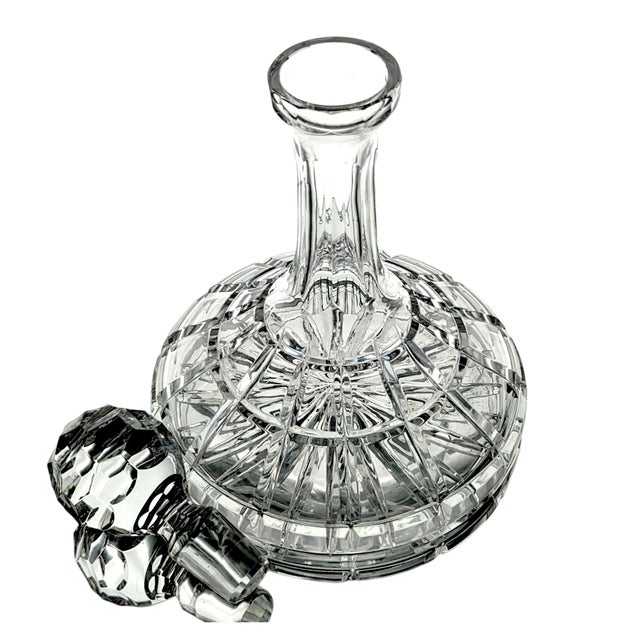 Late 20th Century Atlantis Viana Lead Crystal Ships Decanter With Stopper For Sale - Image 4 of 11