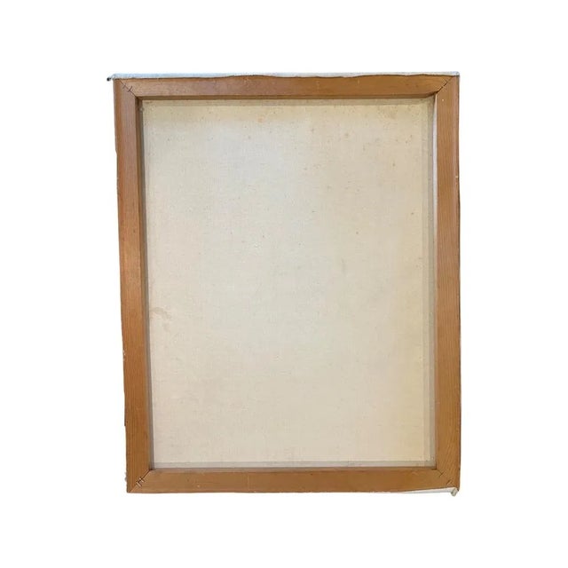 Textile Vintage, 1983 Figural Oil Painting on Canvas of Young Man Fisherman, Signed For Sale - Image 7 of 11