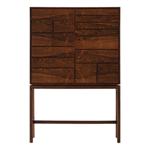 Cabinet in Brass and Rosewood by Børge Mogensen, 1960s For Sale