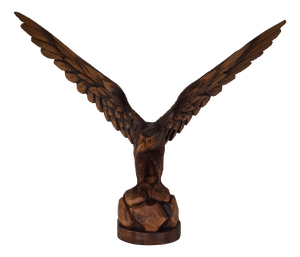 Hand-Carved Eagle Figure by Ernst Huber, 1970s